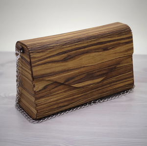 Bolso de Mano de Madera de Lujo, Hecho a Mano, para Novias, Bodas, Fiestas, Adornado con Pedrería y Perlas - Product Image 2