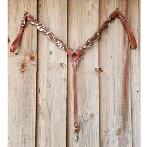 Pechera de Cuero para Caballo Estilo Western, Pechera para Montar a Caballo, Pechera Negra con Herrajes para Senderismo y Placer - Product Image 3