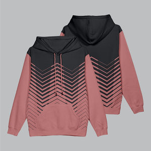 Vente en gros de pulls à capuche imprimés sur mesure pour femmes, tissu tricoté multicolore léger pour l'automne et l'hiver - Product Image 3