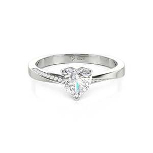 Anillo de Promesa Personalizado Jeulia con Diseño de Banda Trenzada en Oro Rosa o Chapado en Oro - Product Image 1