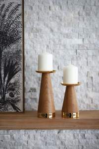 Porte-bougie de Noël personnalisable en bois et métal, design artistique classique, fabrication artisanale de qualité supérieure - Product Image 6