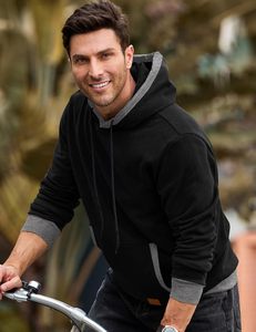 Sweat à capuche pour homme en molleton de coton, coupe droite, épaules tombantes, imprimé personnalisé, streetwear, chaud pour l'hiver, séchage rapide - Product Image 3