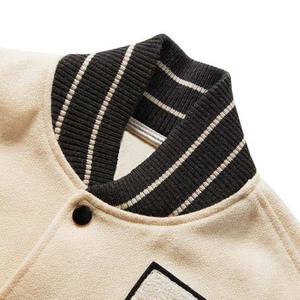 Chaquetas de béisbol con botones para hombre, chaquetas universitarias personalizadas de lana y cuero, nueva condición, ropa de lona, precio al por mayor - Product Image 3
