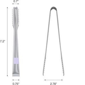Pince à servir la glace de bar au design unique, outils en acier inoxydable à prise tranchante pour desserts, salades, bar, sucre glacé, essentiels pour les fêtes - Product Image 5