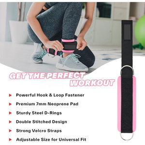 Fitness Padded <b>Ankle</b> Straps Gym Fitness Accessories Weight lifting Custom Logo <b>Ankle</b> Straps - Product Image 5