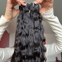 Extensions de cheveux naturels non traités, bouclés, vierges Remy indiens, pour femmes noires, en lots, tissage double machine, double tirage, 100g
