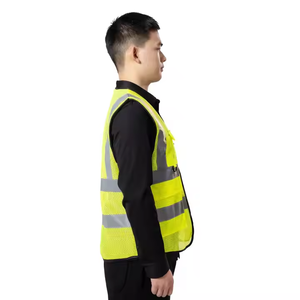Chaqueta reflectante de seguridad para hombre de alta calidad, chaqueta con logotipo personalizable, abrigo, ropa de trabajo, chaleco de seguridad para construcción, Flash LED - Product Image 2