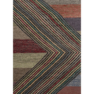 Manchaha Hand Knotted Wool & Bamboo Silk Rugs <b>Grey</b> & Black-for Home Decor LES-1033-A - Product Image 3