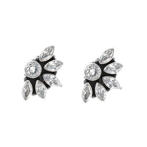 925 Sterling Silver Dainty <b>Stud</b> Earrings Natural Cubic Zirconia Trendy Statement <b>Studs</b> for Her Anniversary Gift - Product Image 2