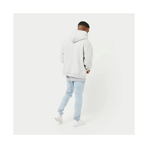 Sudadera con capucha de felpa francesa de algodón 500GSM con logotipo personalizado para hombre Sudadera con capucha de gran tamaño para estampado de hojaldre sin cuerda Lisa teñida OEM 2023 Winte - Product Image 5