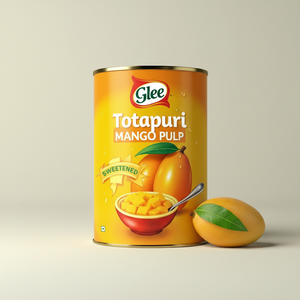 Jarabe de Pulpa de Mango Kesar Premium de Glee Impex, Endulzado, 100% Puré de Mango, Envasado en Lata Aséptica, Listo para Usar, Calidad de Exportación a Granel - Product Image 1