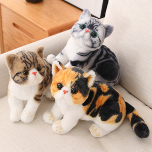 Lindo Peluche de Gatito Realista, Muñeco de Gato, <span class=keywords><strong>Almohada</strong></span> de Compañía y Consuelo para Niños, Animal de Peluche - Product Image 1