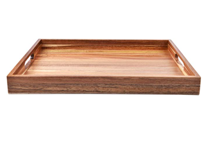 Plateau de service en bois poli, Design incurvé de 20mm, vente en gros, nouveau Style fait à la main, avec support - Product Image 6