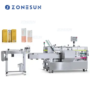 ZONESUN ZS-MSZH50 automatico lucidalabbra bottiglia di olio essenziale astucciatrice confezionatrice cosmetica maschera facciale foglio macchina da boxe