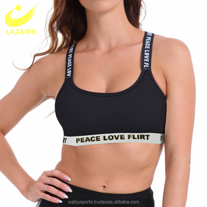 Custom Letter Print Sports Bra Women Push up Yoga Bra Underwear Breathable Gym Fitness <b>Running</b> Sportwear Seamless <b>Padded</b> Crop to - Product Image 6