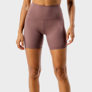 Pantalones Cortos de Yoga Ajustados de Color Sólido de Poliéster/Spandex para Mujer, Más Vendidos, Parte Inferior Flexible, Cintura Media, Personalizados, Ecológicos - Product Image 6