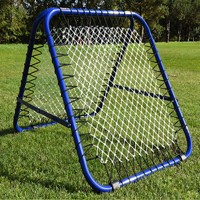 Filet de rebond portable pour entraînement de football, avec logo, 1 mètre x 1 mètre, en nylon et vessie en caoutchouc à haute rétention d'air, vente en gros