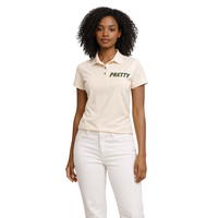 T-shirt décontracté pour femme à manches courtes, en polyester/coton tricoté, respirant et écologique, avec logo personnalisé, motif grec rose et vert, style neutre et élégant