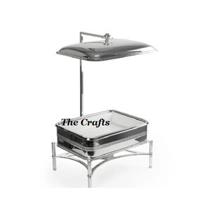 Plat à réchaud en acier inoxydable au design fabuleux, couleur argent, OEM personnalisé, style classique, utilisation en buffet, chauffe-plats de haute qualité - Product Image 4