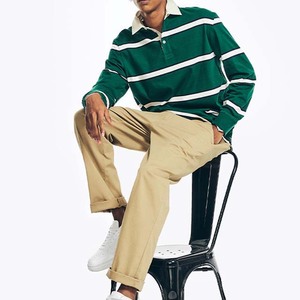 เสื้อผ้ากีฬากลางแจ้งฤดูหนาว ดีไซน์ล่าสุด ราคาถูก เสื้อเจอร์ซีย์รักบี้ โปโล สีตัดกัน ราคาประหยัด - Product Image 3