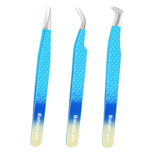 Precision Eyelash ExtensionTweezers Fiber Grip Volume Lash Tweezers Stainless Steel Manufacturer for Beauty Academies - Product Image 5