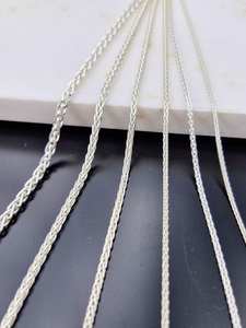 Cadena de Espiga de Plata de Ley 925, Tamaño y Longitud Personalizables, para Hombre y Mujer, Hecha a Mano, Diseño Clásico y Moderno, al por Mayor - Product Image 6