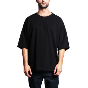 T-shirt pour homme à col rond en tissu éponge de haute qualité, manches courtes, 100% coton, décontracté, été, extérieur - Product Image 4