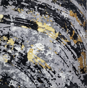 Tapis Adiva Gaziantep, tissé en Turquie, jacquard abstrait, antidérapant, rembourré, en polypropylène, fabriqué à la machine, résistant aux taches, moyen - Product Image 3