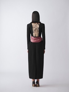 Elegante vestido de traje de mujer de estilo antiguo para mujer Material de seda de algodón Numinous O-cuello cuello decorado encaje estilo clásico de moda - Product Image 4