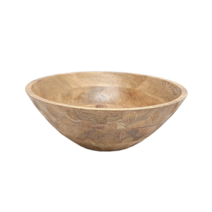 Bol de fruits de forme ronde en bois décoratif tendance pour ustensiles de cuisine de table bol à salade maison et hôtels nourriture et collations bols de service - Product Image 6
