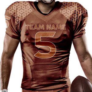 Uniforme de football américain personnalisé été 2025, respirant, 100% polyester, durable, rembourré, maillot et short pour hommes, pour les sports d'équipe - Product Image 3