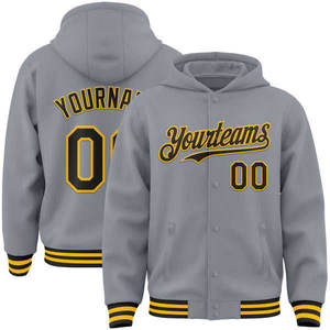 Logotipo personalizado bordado universidad béisbol uniforme Unisex Letterman Deporte Sudaderas con capucha hombres Varsity chaqueta - Product Image 5
