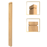 Main courantes d'escalier en bois massif réglables, haute densité, résistantes au déformage, robustes, finitions naturelles pour accessoires de mobilier d'intérieur