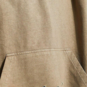 Sweat à capuche sérigraphié brodé avec patch en détresse pour hommes 100% coton Streetwear vêtements pour l'hiver fabricant de sweat à capuche fabriqué - Product Image 5