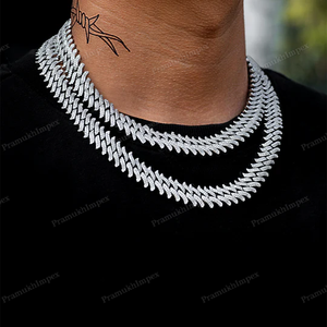 Collar Exclusivo de Cadena Cubana de 15 mm con Diamantes Moissanite, Plata de Ley Personalizada Chapada en Oro Rosa, Certificado GRA, Estilo Hip Hop Unisex - Product Image 2