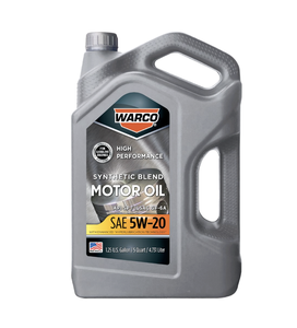 Lubricante Automotriz WARCO, Mezcla Sintética Antidesgaste, SAE 5W-20, Aceite de Motor, Paquete de 3, 5 Cuartos - Product Image 1