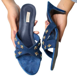 Durable Material Private Label Heel Slides Anti-Slippery Velvet Upper Genuine Leather Outsole Premium Quality Best Selling All - Product Image 1