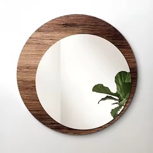 Espejo de baño de madera maciza vintage, tocador decorativo enmarcado para colgar en la pared, moderno, rústico, para el hogar, dormitorio, sala de estar - Product Image 1