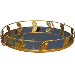 Produit exclusif Plateau de service de nourriture élégant métallique avec plateau décoratif de table à manger fini de haute qualité Fêtes de mariage - Product Image 2