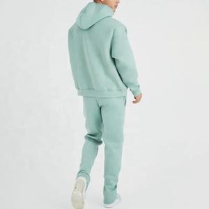 Survêtement surdimensionné solide et respirant pour l'hiver OEM Ensemble pantalons de survêtement et sweat à capuche lourds 100% coton Survêtement pour hommes avec logo personnalisé - Product Image 2