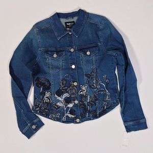Veste en jean de haute qualité pour femme denim bleu coupe ajustée manches longues mode décontractée vintage - Product Image 2