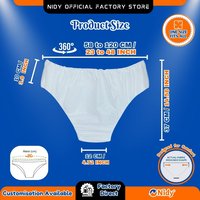 NIDY Taille Unique Unisexe Culotte Jetable Super Douce Hygiénique Respirante Respectueuse de la Peau Matière PP Élastique Soins Personnels Beauté