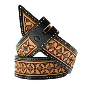 Cinturón de cuero genuino informal de negocios de lujo Unisex 2023, diseños de cuentas personalizados, piel de vaca de grano Fl, estilo de moda resistente - Product Image 5
