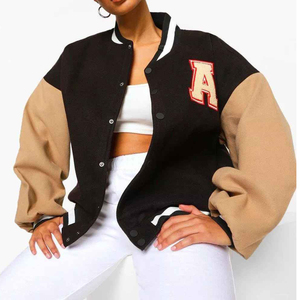 Custom Women Varsity <b>Jacket</b> Letterman Bomber Baseball <b>Jacket</b> Casual College Streetwear Fashion Outerwear - Product Image 3