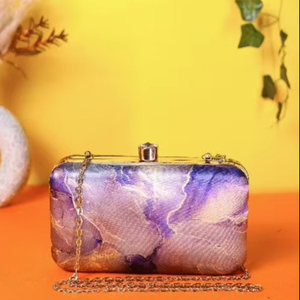 Floral Printed Embroidery Pearl Bohemian Vintage Clutch for Women Designer Wedding Evening Handbag India - Product Image 1