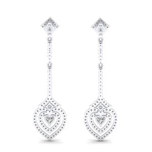 Prix de gros d'usine REYES, boucles d'oreilles pendantes en argent sterling 925, forme de cœur, diamant de laboratoire de 1,3 ct, pour femmes, bijoux de mariage - Product Image 4
