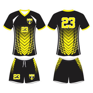 Conjunto de uniforme de fútbol sublimado de diseño personalizado transpirable 100% tela de poliéster estilo de verano calcetines superiores e inferiores bolsa incluida - Product Image 5