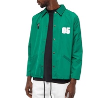 2025 vente en gros de haute qualité Logo personnalisé hommes entraîneurs veste printemps couleurs unies entraîneurs bouton fermeture Streetwear veste