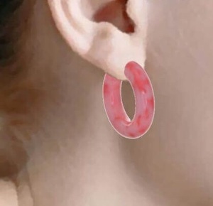 ต่างหูเรซินสำหรับผู้หญิงสำหรับงานแต่งงานงานปาร์ตี้เครื่องประดับทำด้วยมือแบบคลาสสิก - Product Image 2