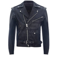 Blouson de moto en cuir imperméable, équipement de conduite durable, protections, blouson de moto en cuir classique